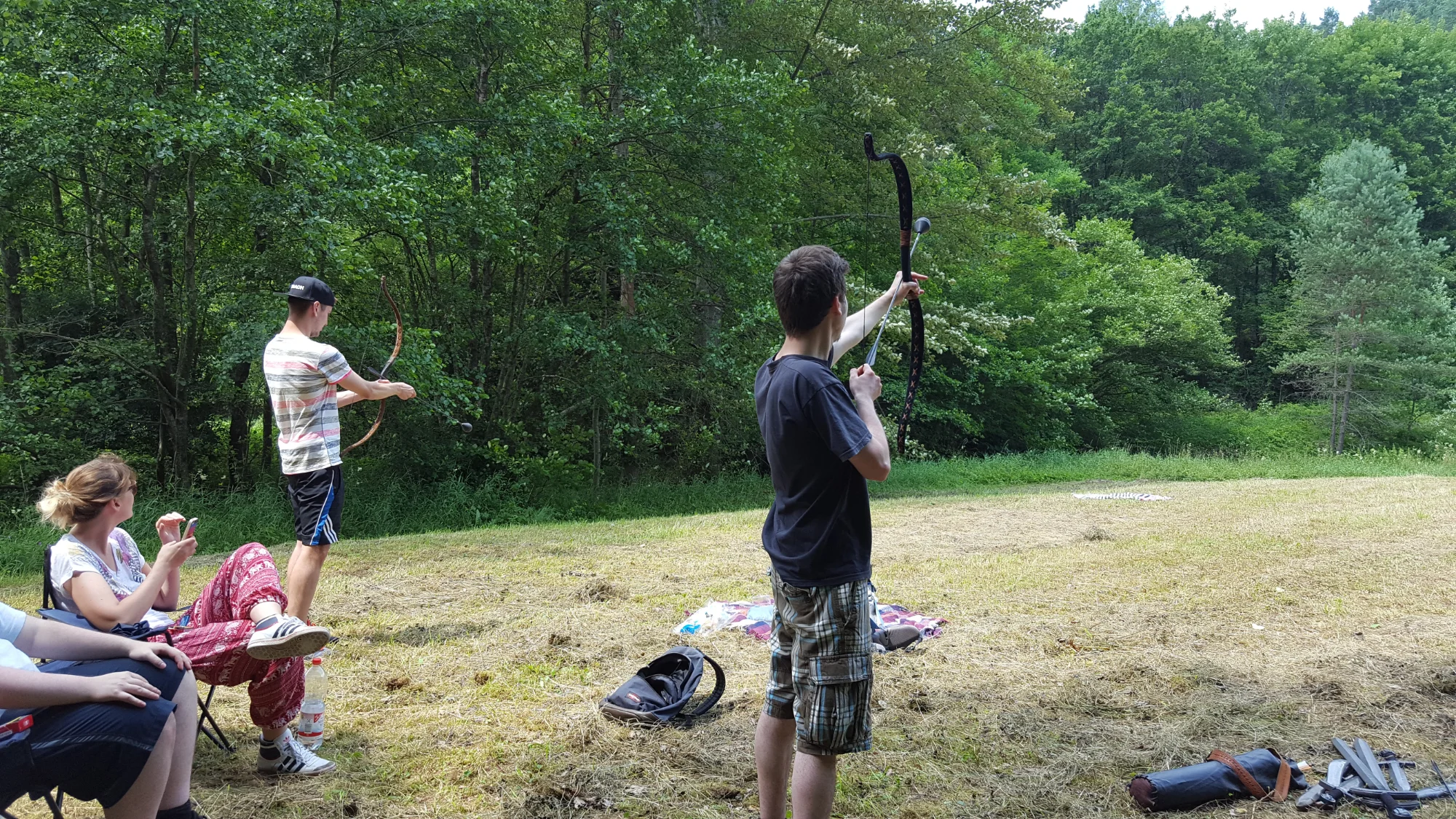 Group at an outdoor team-building event.